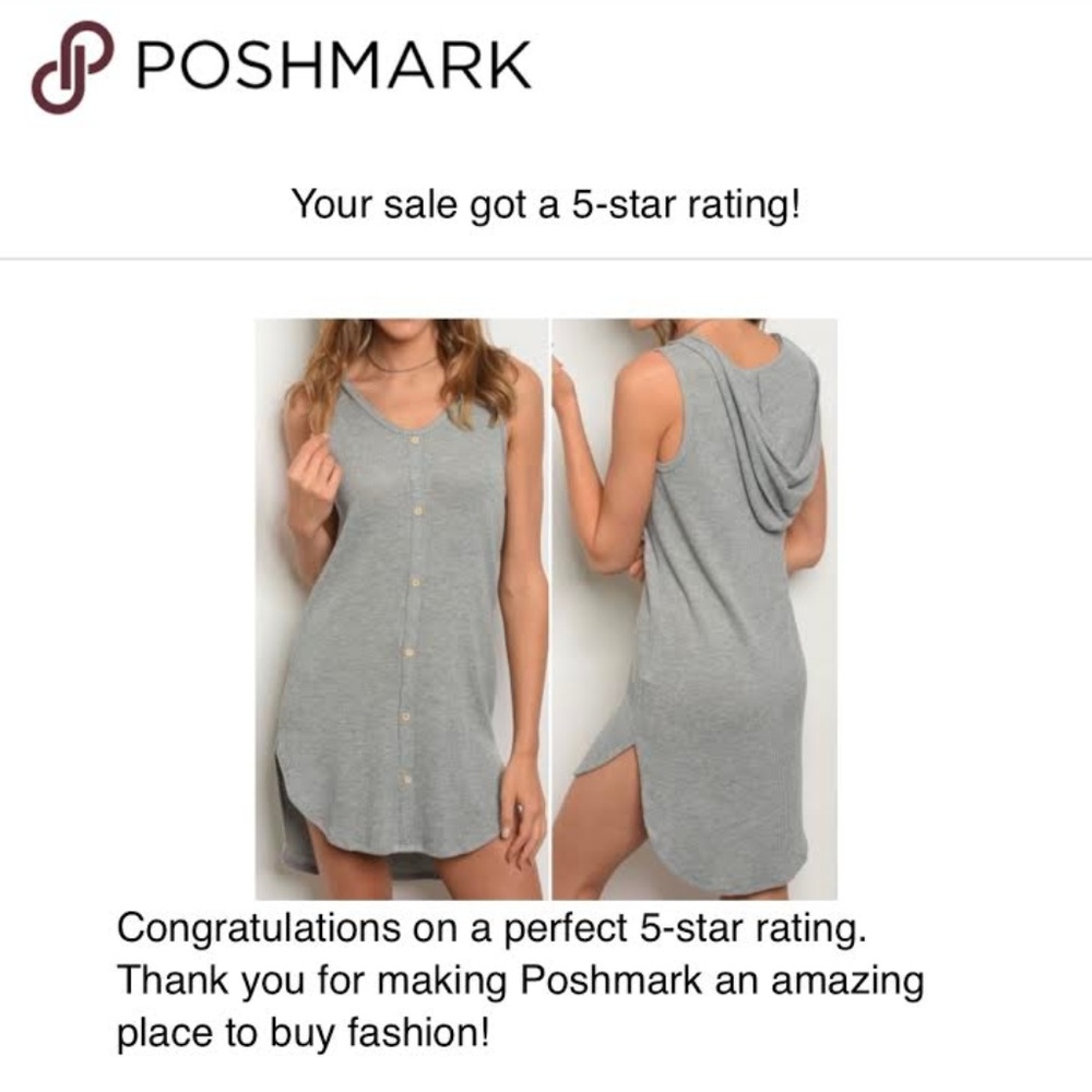 LAST 1!  WAFFLE KNIT HOODED GREY DRESS! - Picture 4 of 6